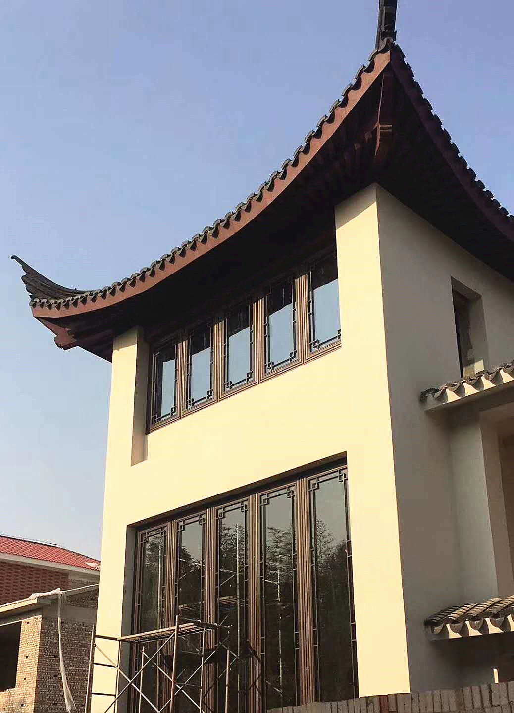 中式别墅窗户实景图