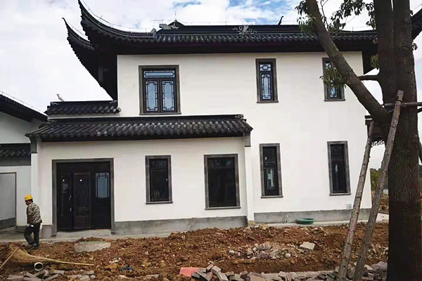 中式别墅窗户实景图